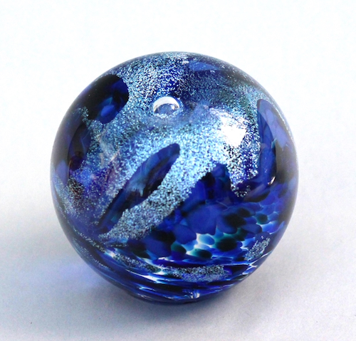 Click to view detail for DB-966 Paperweight - Blue Dichroic $75